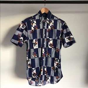 GITMAN BROS VINTAGE MADRAS FLORAL BUTTON UP SHIRT